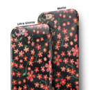 Flowers with Stems over Black Watercolor iPhone 6/6s or 6/6s Plus 2-Piece Hybrid INK-Fuzed Case