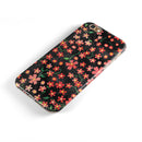 Flowers with Stems over Black Watercolor iPhone 6/6s or 6/6s Plus 2-Piece Hybrid INK-Fuzed Case