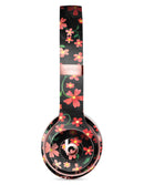 Flowers with Stems over Black Watercolor Full-Body Skin Kit for the Beats by Dre Solo 3 Wireless Headphones