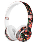 Flowers with Stems over Black Watercolor Full-Body Skin Kit for the Beats by Dre Solo 3 Wireless Headphones