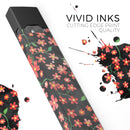 Flowers with Stems over Black Watercolor - Premium Decal Protective Skin-Wrap Sticker compatible with the Juul Labs vaping device