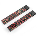 Flowers with Stems over Black Watercolor - Premium Decal Protective Skin-Wrap Sticker compatible with the Juul Labs vaping device