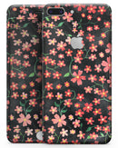 Flowers with Stems over Black Watercolor - Skin-kit for the iPhone 8 or 8 Plus