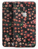 Flowers with Stems over Black Watercolor - Skin-kit for the iPhone 8 or 8 Plus