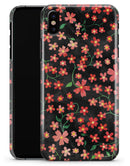 Flowers with Stems over Black Watercolor - iPhone X Clipit Case