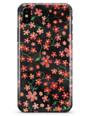 Flowers with Stems over Black Watercolor - iPhone X Clipit Case