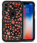 Flowers with Stems over Black Watercolor - iPhone X OtterBox Case & Skin Kits