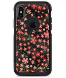 Flowers with Stems over Black Watercolor - iPhone X OtterBox Case & Skin Kits