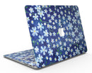 Flowers with Stems over Blue Watercolor - MacBook Air Skin Kit