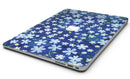 Flowers with Stems over Blue Watercolor - MacBook Air Skin Kit