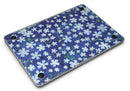 Flowers with Stems over Blue Watercolor - MacBook Air Skin Kit