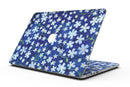 Flowers with Stems over Blue Watercolor - MacBook Pro with Retina Display Full-Coverage Skin Kit