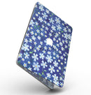Flowers with Stems over Blue Watercolor - MacBook Pro with Retina Display Full-Coverage Skin Kit