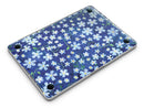 Flowers with Stems over Blue Watercolor - MacBook Pro with Retina Display Full-Coverage Skin Kit