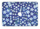 Flowers with Stems over Blue Watercolor - MacBook Pro with Retina Display Full-Coverage Skin Kit