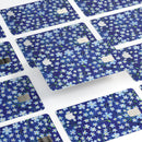 Flowers with Stems over Blue Watercolor - Premium Protective Decal Skin-Kit for the Apple Credit Card