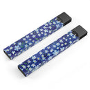 Flowers with Stems over Blue Watercolor - Premium Decal Protective Skin-Wrap Sticker compatible with the Juul Labs vaping device