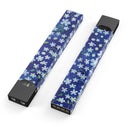 Flowers with Stems over Blue Watercolor - Premium Decal Protective Skin-Wrap Sticker compatible with the Juul Labs vaping device