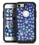 Flowers with Stems over Blue Watercolor - iPhone 7 or 8 OtterBox Case & Skin Kits