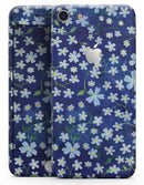 Flowers with Stems over Blue Watercolor - Skin-kit for the iPhone 8 or 8 Plus