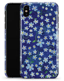 Flowers with Stems over Blue Watercolor - iPhone X Clipit Case