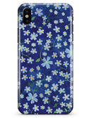 Flowers with Stems over Blue Watercolor - iPhone X Clipit Case