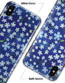 Flowers with Stems over Blue Watercolor - iPhone X Clipit Case