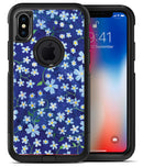 Flowers with Stems over Blue Watercolor - iPhone X OtterBox Case & Skin Kits
