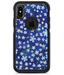 Flowers with Stems over Blue Watercolor - iPhone X OtterBox Case & Skin Kits