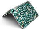 Flowers with Stems over Deep Green Watercolor - MacBook Air Skin Kit