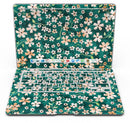 Flowers with Stems over Deep Green Watercolor - MacBook Air Skin Kit