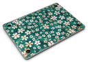 Flowers with Stems over Deep Green Watercolor - MacBook Air Skin Kit