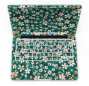 Flowers with Stems over Deep Green Watercolor - MacBook Pro with Retina Display Full-Coverage Skin Kit