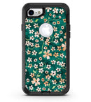 Flowers with Stems over Deep Green Watercolor - iPhone 7 or 8 OtterBox Case & Skin Kits