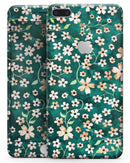 Flowers with Stems over Deep Green Watercolor - Skin-kit for the iPhone 8 or 8 Plus