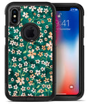 Flowers with Stems over Deep Green Watercolor - iPhone X OtterBox Case & Skin Kits