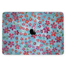 MacBook Pro without Touch Bar Skin Kit - Flowers_with_Stems_over_Light_Blue_Watercolor-MacBook_13_Touch_V6.jpg?