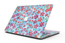 Flowers with Stems over Light Blue Watercolor - MacBook Pro with Retina Display Full-Coverage Skin Kit