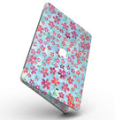 Flowers with Stems over Light Blue Watercolor - MacBook Pro with Retina Display Full-Coverage Skin Kit