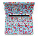 Flowers with Stems over Light Blue Watercolor - MacBook Pro with Retina Display Full-Coverage Skin Kit