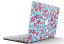 Flowers with Stems over Light Blue Watercolor - MacBook Pro with Retina Display Full-Coverage Skin Kit