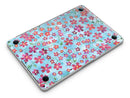 Flowers with Stems over Light Blue Watercolor - MacBook Pro with Retina Display Full-Coverage Skin Kit