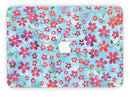 Flowers with Stems over Light Blue Watercolor - MacBook Pro with Retina Display Full-Coverage Skin Kit