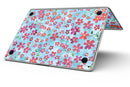 Flowers with Stems over Light Blue Watercolor - MacBook Pro with Retina Display Full-Coverage Skin Kit