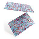 Flowers with Stems over Light Blue Watercolor - Premium Protective Decal Skin-Kit for the Apple Credit Card