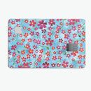Flowers with Stems over Light Blue Watercolor - Premium Protective Decal Skin-Kit for the Apple Credit Card