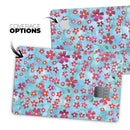 Flowers with Stems over Light Blue Watercolor - Premium Protective Decal Skin-Kit for the Apple Credit Card