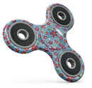 Flowers with Stems over Light Blue Watercolor Full-Body Fidget Spinner Skin-Kit