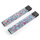 Flowers with Stems over Light Blue Watercolor - Premium Decal Protective Skin-Wrap Sticker compatible with the Juul Labs vaping device