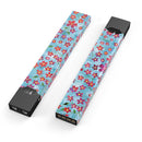 Flowers with Stems over Light Blue Watercolor - Premium Decal Protective Skin-Wrap Sticker compatible with the Juul Labs vaping device